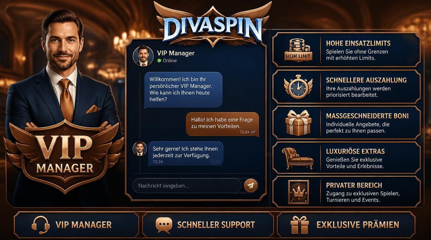 VIP-Manager im Chat repräsentiert Luxus-Service mit hohen Limits